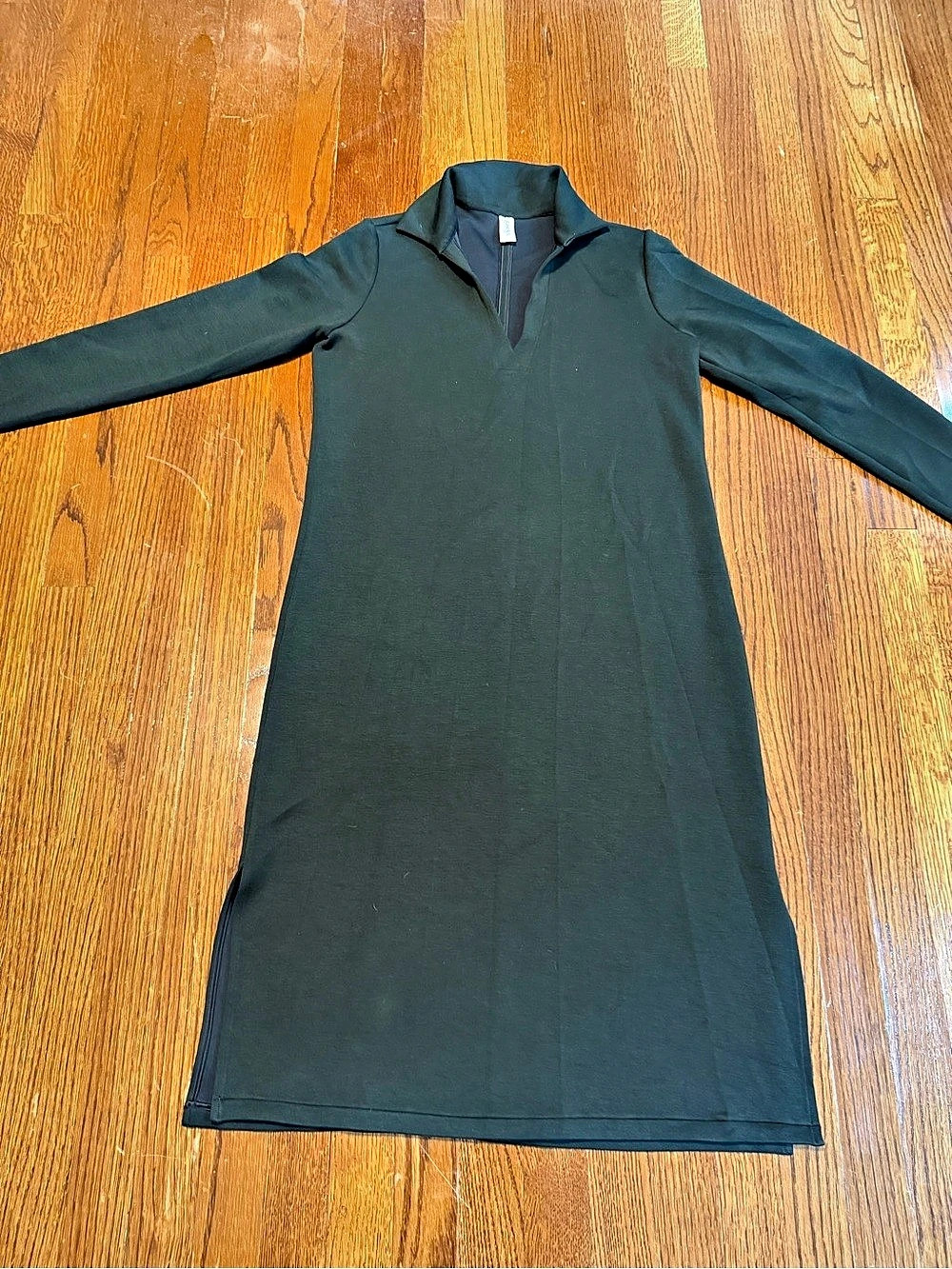 Spanx AirEssentials Polo Long Sleeve Dress Long Sleeve Maxi Dress in Hunter Gree